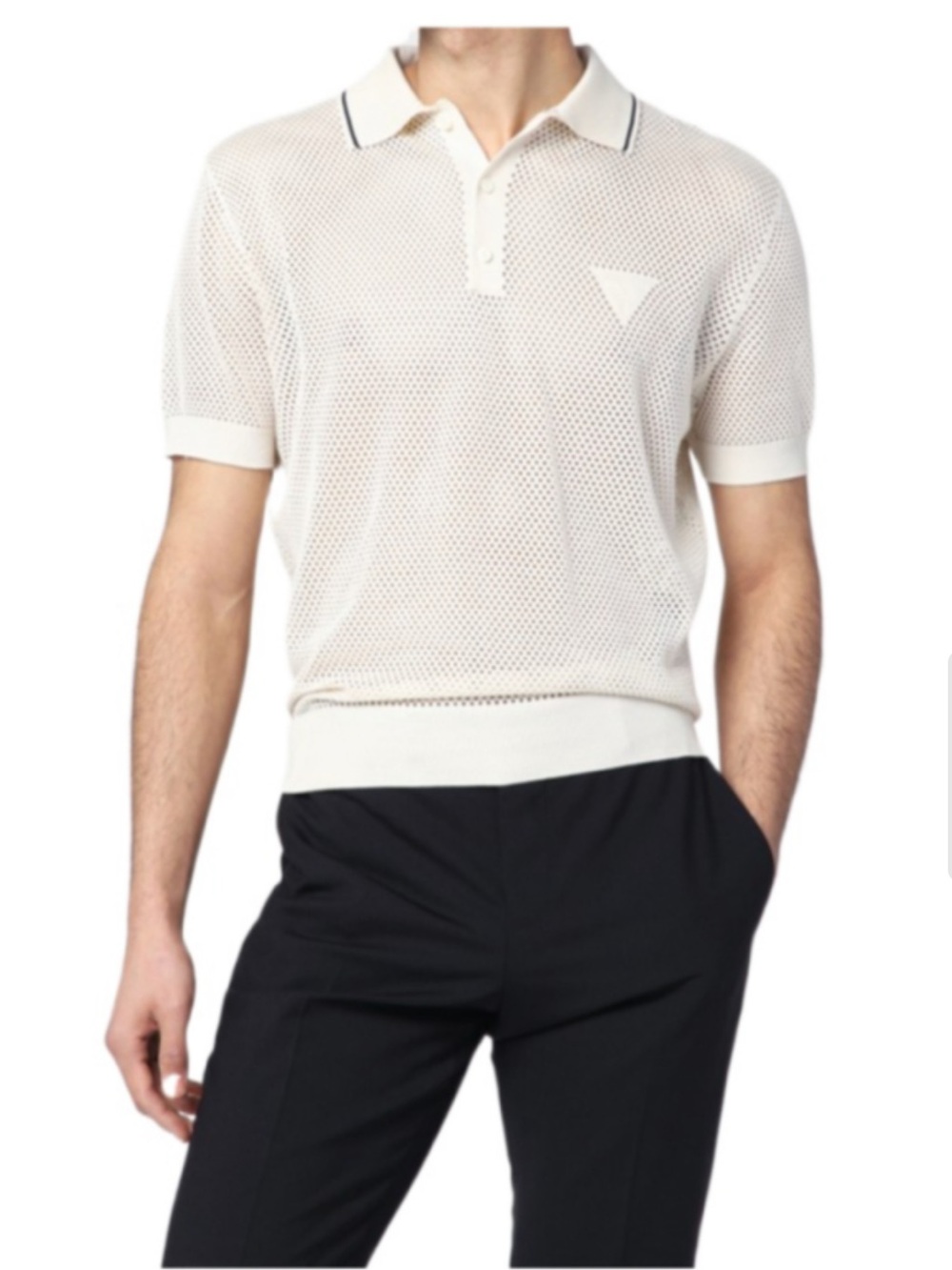Prada Logo-Embroidered Knitted Polo Shirt